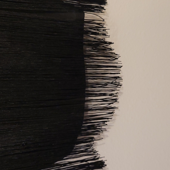 Forever21 Black Crop Top w/ Fringe - Picture 2 of 4